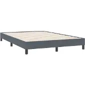 vidaXL Bedframe zonder matras 160x220 cm fluweel donkergrijs
