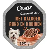 Cesar Cuisine In Saus Kuipje Kalkoen En Rund 150 Gr