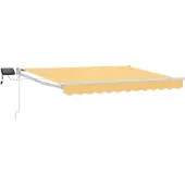 vidaXL Handbediende luifel met LED's Zand 100% Polyester en Aluminium