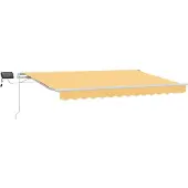 vidaXL Uitschuifbare luifel Zand 600 × 350 cm Stof en Aluminium