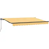 vidaXL Uitschuifbare luifel Zand 450 × 350 cm Polyester en Aluminium