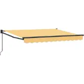 vidaXL Uitschuifbare luifel Zand 4,5 × 3 m 100% Polyester en Aluminium