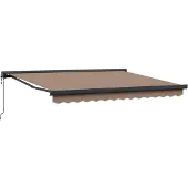 vidaXL Uitschuifbare luifel Taupe 350 x 250 cm Stof en Metaal