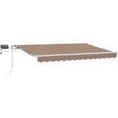 vidaXL Uitschuifbare luifel Taupe 400 × 300 cm Stof en Aluminium