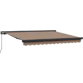 vidaXL Uitschuifbare luifel Taupe 400 × 300 cm Canvas en Aluminium