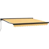 vidaXL Uitschuifbare luifel Zand 400 × 300 cm Stof en Metaal
