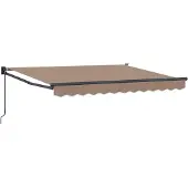 vidaXL Uitschuifbare luifel Taupe 3 x 2,5 m