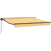 vidaXL Uitschuifbare luifel Zand 3 x 2,5 m Polyester en Aluminium