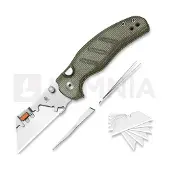 Kizer Cutlery C01C Uti 2 vouwmes, Green Micarta & Bead Blast
