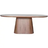 Giga Meubel Eettafel Alba Walnoot Marmer 200cm Ovaal