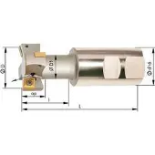 Format T-groeffrees met IKmet inwendige koeling Z 2 25mm