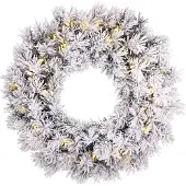 Black Box Trees Dinsmore Kerstkrans met LED Verlichting - Ø60 cm - Frosted Green