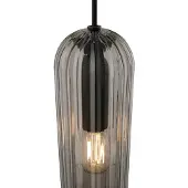 Nordlux Glazen hanglamp Miella, dimbaar, zwart, Woon-/ Eetkamer, Glas, hanglamp