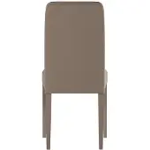 STONES Anita-fauteuil in beige kunstleer met gelakte beuken houten poten, modern en elegant design voor uw interieur - Ombrellificio