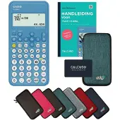 Casio fx-82NL incl. beschermhoes Turkoois + Handleiding - Wetenschappelijke rekenmachine - Standaardset