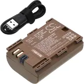 Cameron Sino Canon LP-E6P accu met USB-C oplader (2400mAh, huismerk)