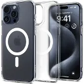Spigen Ultra Hybrid Backcover MagSafe voor de Apple iPhone 15 Pro - Frost Clear
