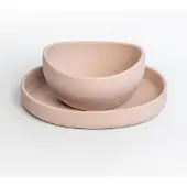 Unyqoos Siliconen voerbakset – antislip voerbakset (2 bakjes + grote voerbak), vaatwasmachinebestendig, veilig voor katten en honden, lichtroze