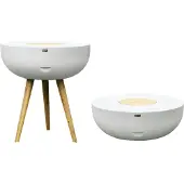 Axi Brandon 2-in-1 statafel / bijzettafel & cooler – Kalksteen look