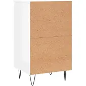 vidaXL Dressoirs 2 st 40x35x70 cm bewerkt hout hoogglans wit