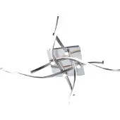 Paul Neuhaus LED-plafondlamp Polina, dimbaar, alu / grijs / zink, Woon-/ Eetkamer, metaal, Modern, LED plafondlamp