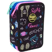 CoolPack JUMPER 3, gevulde pennenhouder, etui, schooletui, pennenetui, TENNIS STAR