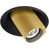 Wever & Ducre Bliek Round LED 1.0 Inbouwspot Black Matt|Gold | 2700 K | Medium