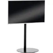 CLP TV-standaard, universeel, geschikt voor schermen van 55, 65 en 75 inch, VESA-maat 100x100 tot 600x400, hoekig, zwart, mat