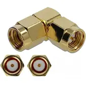 DeLOCK RP-SMA (m) - SMA (m) haakse adapter - 50 Ohm / 10 GHz