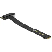 DeLOCK M.2 Key M to PCIe x4 NVMe Adapter angled with 20 cm cable