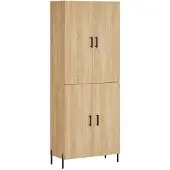 vidaXL Hoge kast 69,5x34x180 cm bewerkt hout sonoma eikenkleurig