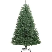 vidaXL Kunstkerstboom met scharnieren en standaard 240 cm groen