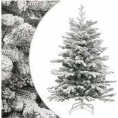 vidaXL Kunstkerstboom met scharnieren en sneeuw 120 cm