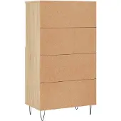 vidaXL Hoge kast 60x36x110 cm bewerkt hout sonoma eikenkleurig