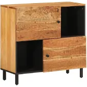 vidaXL Bijzetkast 80x33x75 cm massief acaciahout