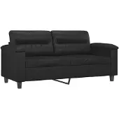 vidaXL Tweezitsbank 140 cm kunstleer zwart