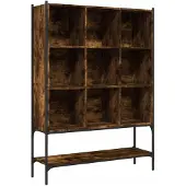 vidaXL Boekenkast 102x30x141,5 cm bewerkt hout gerookt eikenkleurig