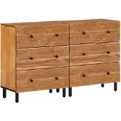 vidaXL Bijzetkasten 2 st 60x33x75 cm massief acaciahout