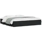 vidaXL Bedframe met lades bewerkt hout zwart 160x200 cm