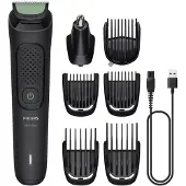 Philips Multifunctionele trimmer - - Multigroom serie 3000 - 7 accessoires - Zelfslijpende messen - 60 min autonomie
