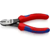 Knipex Kracht-Zijsnijtang | 140 mm Lengte | Meer-Componentengrepen | Zwart Geatramenteerd - 74 02 140 SB