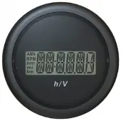 VDO Digital Round Voltmeter 9-48v Zilver