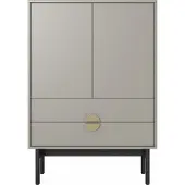 Selsey Stoon - Hoge kast - 85 cm - grijsbeige