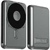 Rixus RXPB76B MagSafe Powerbank 10000mAh With Built-in Cable Gray