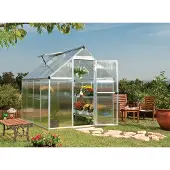 Palram Tuinkas Mythos 6x8 - Polycarbonaat - Zilver - 185x247x208cm