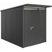 Biohort Metalen Tuinhuis Avantgarde - Donkergrijs Metallic - 180x300cm - Enkele Deur - Met Lessenaarsdak