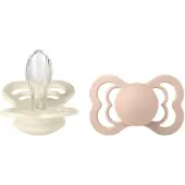 BIBS Supreme+ Fopspenen - Maat 1 - 2-pack - Symmetrisch - Blush/ - - 0-6 mnd - Fopspenen