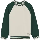 We fashion Sweatshirt ivoor / donkergroen
