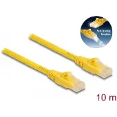 DeLOCK RJ45-kabel Cat.6A U/UTP, snelle identificatie, 10 meter, 10 meter, Cat6a, U/UTP (UTP), RJ-45, RJ-45, geel