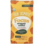 Four Sigmatic , Focus, Biologische Koffie met Leeuwenmagne & Chaga Schimmels, Gruis, Donker Roast, 10 oz (283 g)